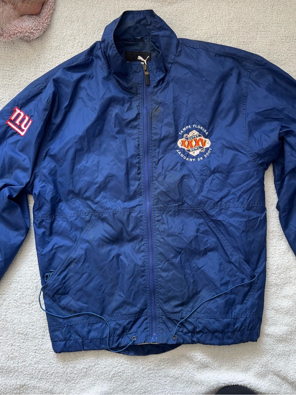Puma New York Giants Navy Super Bowl Jacket